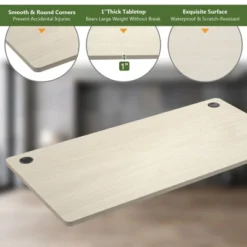 Costway Universal Tabletop For Standard & Standing Desk Frame Natural -Costway GUEST e605189f 6708 4a74 a89e 5b4bc4c7d89b