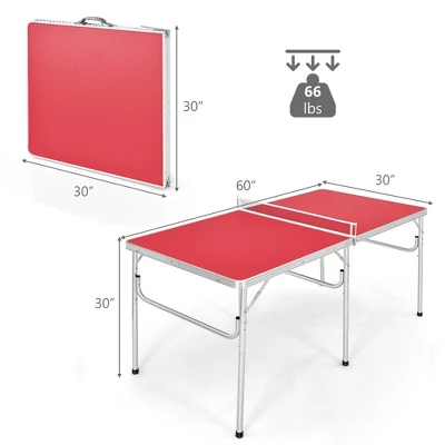 60'' Portable Table Tennis Ping Pong Folding Table W/Accessories Indoor Game 9 60'' Portable Table Tennis Ping Pong Folding Table W/Accessories Indoor Game - Image 9