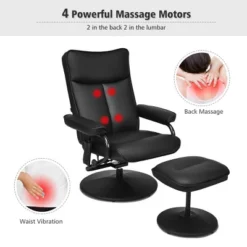 Massage Recliner Couch Chair Lounge Swivel W/Ottoman Side Pocket Remote Control -Costway GUEST e75a348a 4feb 4f90 b2c0 7c2dd10eafca