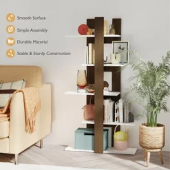 Costway 5-Tier Bookshelf Freestanding Storage Shelf Tree Bookshelf Room Divider 12 Costway 5-Tier Bookshelf Freestanding Storage Shelf Tree Bookshelf Room Divider -Costway GUEST e7745a8d f5a8 4329 b7a3 9e3d7863aca4
