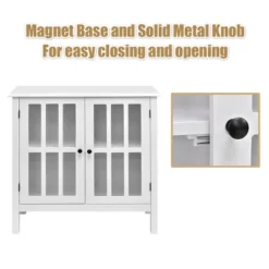 Costway 31'' Storage Buffet Cabinet Glass Door Sideboard Console Table Server Display White 14 Costway 31'' Storage Buffet Cabinet Glass Door Sideboard Console Table Server Display White -Costway GUEST e801b608 8fe9 4e11 9d21 7ad8aa3e766b