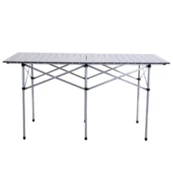 Costway Roll Up Portable Folding Camping Square Aluminum Picnic Table W/Bag (55'' ) -Costway GUEST e85aafa9 82e7 43df b534 db5e4dca31f8