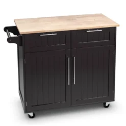 Costway Rolling Kitchen Cart Island Heavy Duty Storage Brown Trolley Cabinet Utility Modern -Costway GUEST e8a05e7d a1ea 4e5c 9af0 8d380cb27f37