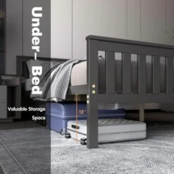 Costway Full Wood Platform Bed With Headboard And Footboard Mattress Foundation -Costway GUEST e8ceadd1 5f73 41e9 a16f 0f66e7dc792f