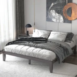 Costway King Size 14'' Wooden Bed Frame Mattress Platform Wood Slats Support EspressoNatural -Costway GUEST e98996da 7f2a 4f2e 9a19 114e35acc9d9