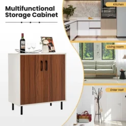 Costway Set Of 2 Sideboard Buffet Storage Cabinet Kitchen Cupboard With Adjustable Shelf 13 Costway Set Of 2 Sideboard Buffet Storage Cabinet Kitchen Cupboard With Adjustable Shelf -Costway GUEST e9dd3420 2d27 49f0 a247 9ecdecc3df11