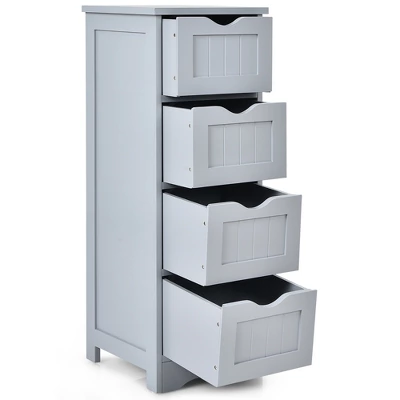 Costway Floor Storage Cabinet Bathroom Organizer Free Standing Drawers 9 Costway Floor Storage Cabinet Bathroom Organizer Free Standing Drawers - Image 9