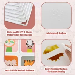 Costway 12-Cube Kids Wardrobe Baby Dresser Bedroom Armoire Clothes Hanging Closet With Door 14 Costway 12-Cube Kids Wardrobe Baby Dresser Bedroom Armoire Clothes Hanging Closet With Door -Costway GUEST eadbf23b 4b69 4776 901a c12a95014cb1