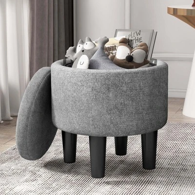 Costway Modern Accent Chair With Ottoman Armchair Barrel Sofa Chair With Footrest Grey 4 Costway Modern Accent Chair With Ottoman Armchair Barrel Sofa Chair With Footrest Grey - Image 4