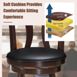 Costway Set Of 4 Swivel Bar Stool 24'' Counter Height Leather Padded Dining Kitchen Chair 15 Costway Set Of 4 Swivel Bar Stool 24'' Counter Height Leather Padded Dining Kitchen Chair -Costway GUEST ebbb539d 34dd 4fed bd87 41ce5e8e9115