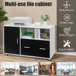 Costway Lateral File Cabinet Mobile Storage Shelves Printer Stand Legal/Letter -Costway GUEST ebe8ce99 2439 47cb b068 319e56133baf