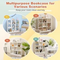 Costway Kids Toy Storage Organizer 9-Cube Kids Bookcase For Books Toys Ornaments -Costway GUEST ebfb084b 98ca 47ca b169 2960b9eadf78