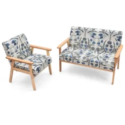 Costway Modern Living Room Sofa Set W/ Loveseat Sofa Couch & Accent Armchair -Costway GUEST ed528706 b68b 4ef6 8ed6 3c3af0bf86e0