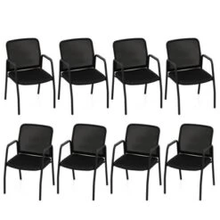 Costway Waiting Room Chair Set Of 2/4/6/8/10/12 Office Guest Chairs With Ergonomic Mesh Backrest Sturdy Arms & Cushioned Seat Black 23 Costway Waiting Room Chair Set Of 2/4/6/8/10/12 Office Guest Chairs With Ergonomic Mesh Backrest Sturdy Arms & Cushioned Seat Black -Costway GUEST ed8fda89 ef79 407e a636 37f8e5797724