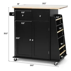 Costway Rolling Kitchen Island Utility Trolley Cabinet Storage Spice Towel Rack 13 Costway Rolling Kitchen Island Utility Trolley Cabinet Storage Spice Towel Rack -Costway GUEST ee195839 10de 4cae b408 3671644ccfa7