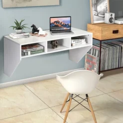 Wall Mounted Floating Computer Table Desk Home Office Furni Storage Shelf White 12 Wall Mounted Floating Computer Table Desk Home Office Furni Storage Shelf White -Costway GUEST ef26246b 5bda 4812 a2dd 63008c3b6b40