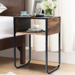Costway Side Table Industrial Coffee Table W/Metal Frame Rustic End Table Nightstand 12 Costway Side Table Industrial Coffee Table W/Metal Frame Rustic End Table Nightstand -Costway GUEST ef91c473 28b7 44e1 89dd a7a2fe4f9fd1