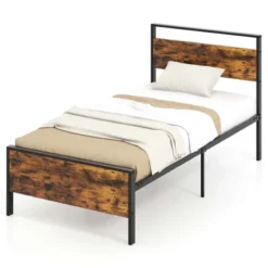 Costway Twin/Full/Queen/King Size Bed Frame With Wooden Headboard And Footboard Under-Bed Storage -Costway GUEST f08e9992 d0c0 472f bc7f 116a03314e06