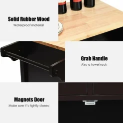 Costway Modern Rolling Kitchen Island Cart Wood Top Storage Trolley With Storage Drawers 17 Costway Modern Rolling Kitchen Island Cart Wood Top Storage Trolley With Storage Drawers -Costway GUEST f147e10e fb6b 4484 9444 63f8c7ed0270 1