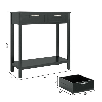 Costway Accent Console Table Entryway Sofa Foyer Table Storage Shelf W/2 Drawers 1 Costway Accent Console Table Entryway Sofa Foyer Table Storage Shelf W/2 Drawers