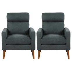 Costway Accent Arm Chair Modern Lint Fabric Sofa Chair W/Solid Wood Legs For Living Room 18 Costway Accent Arm Chair Modern Lint Fabric Sofa Chair W/Solid Wood Legs For Living Room -Costway GUEST f1a620e4 3103 4cfc b572 f9b8dc198355