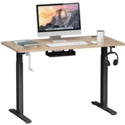 Costway 48'' Sit Stand Desk Adjustable Standing Workstation W/Crank Handle -Costway GUEST f34e80e7 a6e3 450c 86b8 eb54071cd301