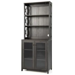 Costway Tall Freestanding Bar Cabinet Kitchen Buffet W/ Glass Holder & Adjustable Shelf -Costway GUEST f37e511e b8dc 4cd1 aa56 9625725885de