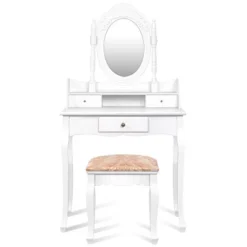 Costway Vanity Table Jewelry Makeup Desk Bench Dresser Stool White 12 Costway Vanity Table Jewelry Makeup Desk Bench Dresser Stool White -Costway GUEST f3dfa240 942e 48e4 b32b 8af35fe42818