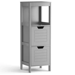 Costway Bathroom Wooden Floor Cabinet Multifunction Storage Rack Stand Organizer GrayBlack 19 Costway Bathroom Wooden Floor Cabinet Multifunction Storage Rack Stand Organizer GrayBlack -Costway GUEST f47865f3 d1b1 4786 a79c a12e2f4f05f9