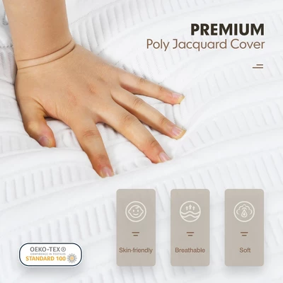 Costway Full Size Wood Bed Frame & 8'' Foam Mattress Set CertiPUR-US Certified 6 Costway Full Size Wood Bed Frame & 8'' Foam Mattress Set CertiPUR-US Certified - Image 6