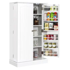 Costway 41'' Farmhouse Kitchen Pantry Storage Cabinet W/Doors Adjustable Shelves 17 Costway 41'' Farmhouse Kitchen Pantry Storage Cabinet W/Doors Adjustable Shelves -Costway GUEST f6281ecf acd4 4093 aa38 90a9a0970945