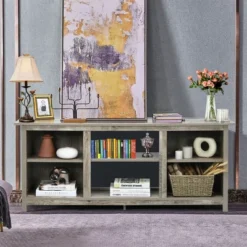 Costway 58'' 2-Tier TV Stand Entertainment Media Center Console Up To 65'' Grey 11 Costway 58'' 2-Tier TV Stand Entertainment Media Center Console Up To 65'' Grey -Costway GUEST f7720bc8 86ca 44e3 a4ae d19b3fe4f8f9