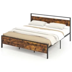 Costway Twin/Full/Queen/King Size Bed Frame With Wooden Headboard And Footboard Under-Bed Storage -Costway GUEST f8743732 63ff 4443 95fd 9ac69e7d7f30