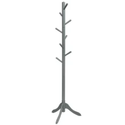 Costway Wooden Coat Rack Stand Entryway Hall Tree 2 Adjustable Height W/ 8 Hooks GrayBrown -Costway GUEST f9491b4c e5c8 4bbb a918 3a9b91aa829c