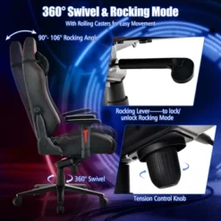 Costway Gaming Chair With Meta Base Class-4 Gas Lift 4D Armrest & Adjustable Lumbar Support -Costway GUEST fac44d86 38ee 4ebc acbd 4e4b7d2036d7