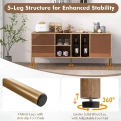 Costway Mirrored Buffet Cabinet Rustic Kitchen Sideboard Storage Cabinet With 2 Drawers 14 Costway Mirrored Buffet Cabinet Rustic Kitchen Sideboard Storage Cabinet With 2 Drawers -Costway GUEST fc1b593e db81 470f b400 ebd69e11f745