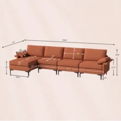 Costway L-shaped Modern Modular Sectional Sofa W/ Reversible Chaise & 4 USB Ports -Costway GUEST fc8a36af 5b73 4cd8 bd1e 71e745a6f2cb