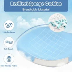 Costway Kids Study Desk Chair Adjustable Height Depth W/Sit-Brake Casters -Costway GUEST fe04ef59 bab9 453c bb45 3a0ca38b1b8e