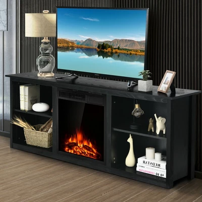 Costway 70'' 2-Tier TV Fireplace Stand W/22.5'' Electric Fireplace Up To 75'' 2 Costway 70'' 2-Tier TV Fireplace Stand W/22.5'' Electric Fireplace Up To 75'' - Image 2